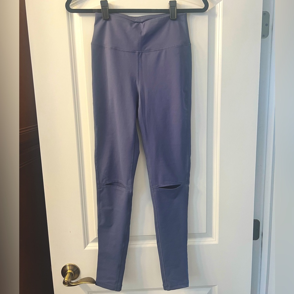 CJLA Blue Leggings with Knee Slits